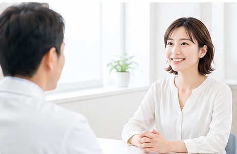 医師と患者の相談風景